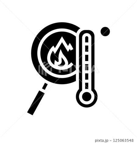 safe cooking temperatures glyph icon vector illustration 125063548