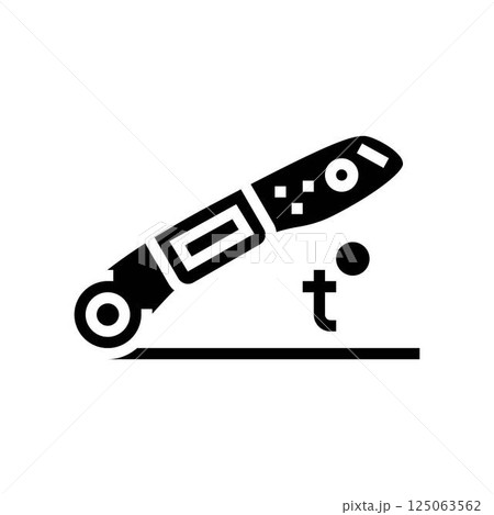 food thermometer safety glyph icon vector illustration 125063562
