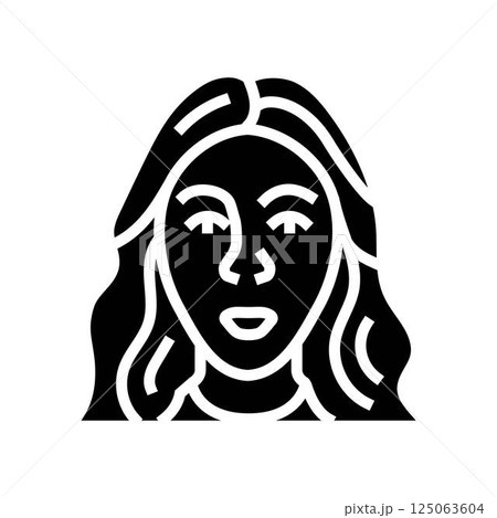 surprise woman expression glyph icon vector illustration 125063604