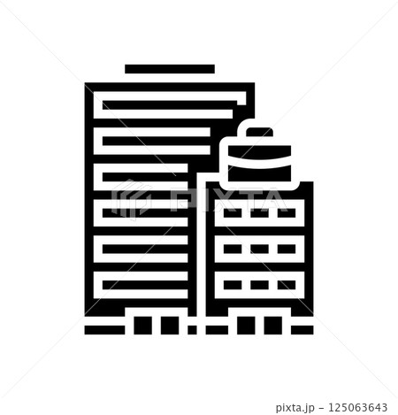 building corporate law glyph icon vector illustration 125063643