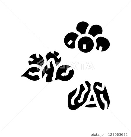 triphala ayurveda glyph icon vector illustration triphala ayurveda glyph icon vector illustration 125063652