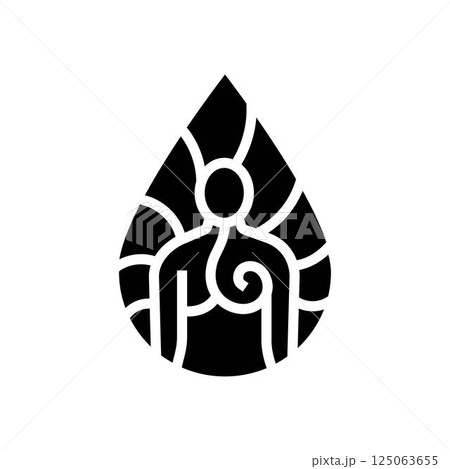 abhyanga ayurveda glyph icon vector illustration abhyanga ayurveda glyph icon vector illustration 125063655