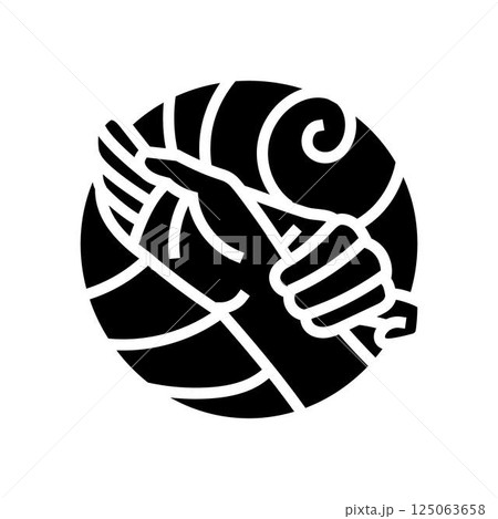 pulse diagnosis ayurveda glyph icon vector illustration 125063658
