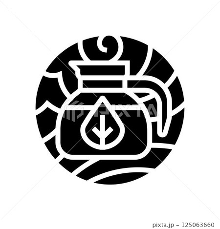 herbal tea ayurveda glyph icon vector illustration 125063660
