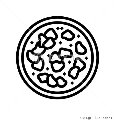 tikka masala chicken dish line icon vector illustration 125063674
