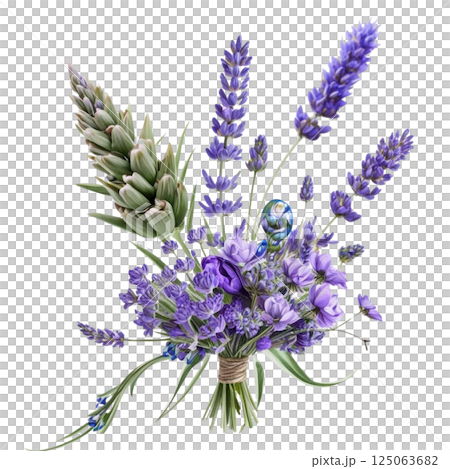 Watercolor lavender bouquet, Provence flowers Watercolor lavender bouquet, Provence flowers 125063682