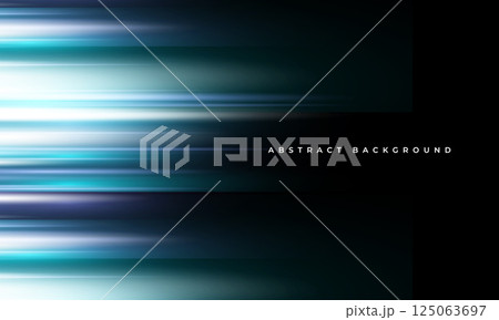Black and blue wide modern abstract technology background with glowing high-speed and movement light effect. Black and blue wide modern abstract technology background with glowing high-speed and movement light effect. 125063697