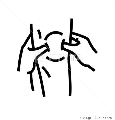 knees massage therapy line icon vector illustration knees massage therapy line icon vector illustration 125063720
