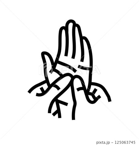 wrists massage therapy line icon vector illustration wrists massage therapy line icon vector illustration 125063745