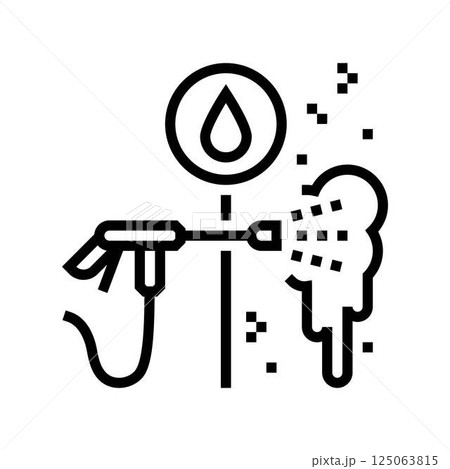 power washing exterior home maintenance line icon vector illustration power washing exterior home maintenance line icon vector illustration 125063815