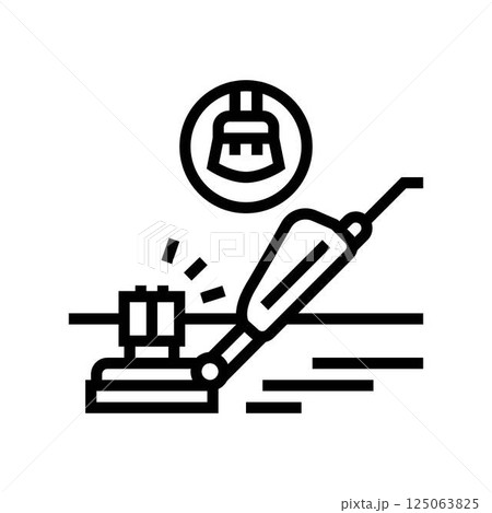 floor polishing home maintenance line icon vector illustration 125063825