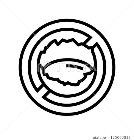raw egg consumption avoid line icon vector illustration raw egg consumption avoid line icon vector illustration 125063832