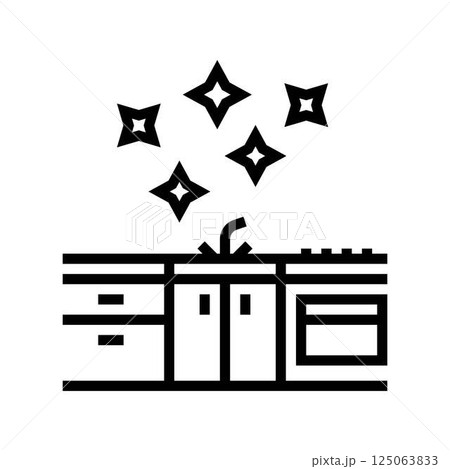 clean kitchen surface line icon vector illustration clean kitchen surface line icon vector illustration 125063833