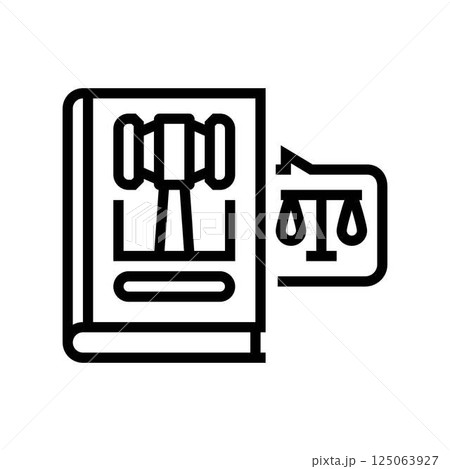 book corporate law line icon vector illustration book corporate law line icon vector illustration 125063927