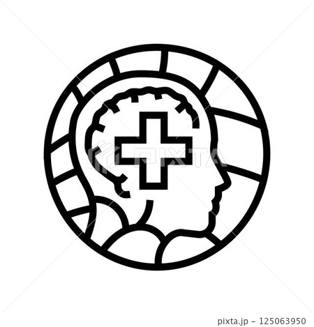 holistic healing ayurveda line icon vector illustration 125063950