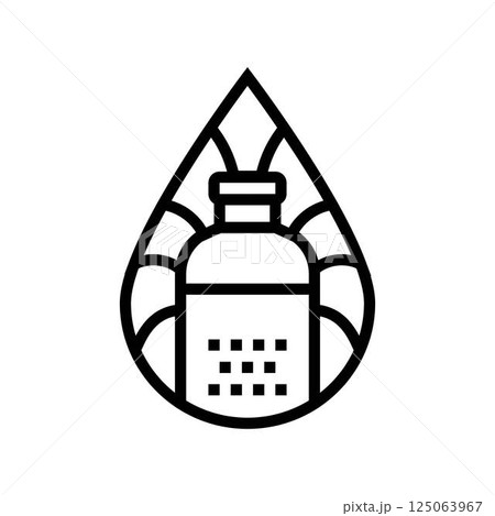 oil therapy ayurveda line icon vector illustration 125063967