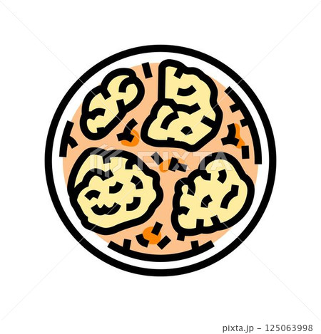 and dumplings chicken dish color icon vector illustration 125063998