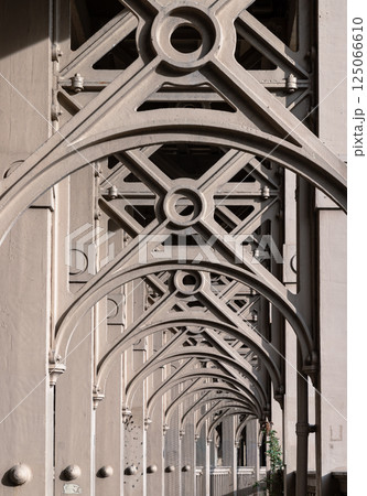 Perspective of Structural steel design of The High level bridge (Victorian metalwork). 125066610