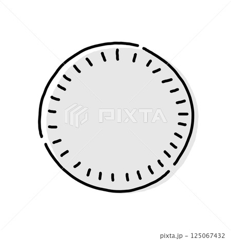 紙皿　シンプルなカトラリーのイラスト 125067432