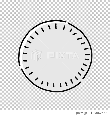 紙皿　シンプルなカトラリーのイラスト 125067432