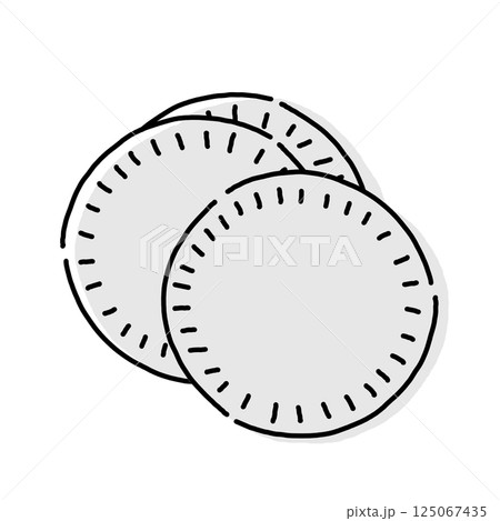 紙皿　シンプルなカトラリーのイラスト 125067435