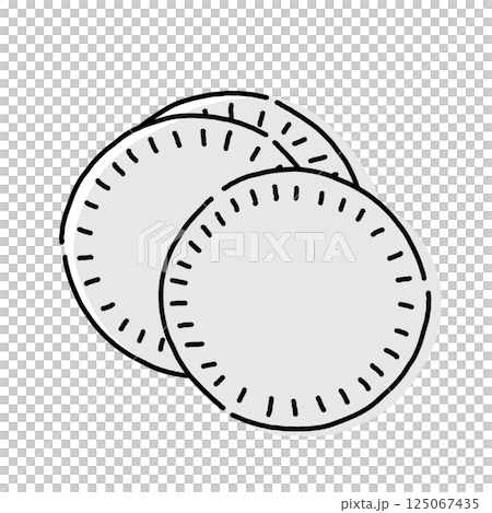 紙盤簡單餐具插畫 紙盤簡單餐具插畫 125067435