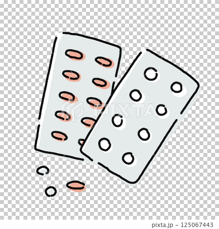 シンプルな薬をイメージしたイラスト素材 125067443