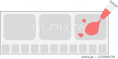 絵具のグラフィック素材イラスト 絵具のグラフィック素材イラスト 125069534