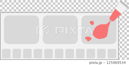 絵具のグラフィック素材イラスト 絵具のグラフィック素材イラスト 125069534