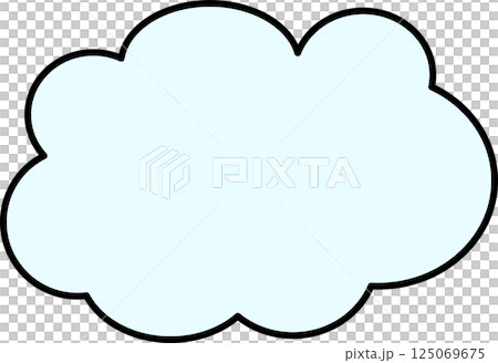 A simple fluffy blue cloud-shaped frame 125069675