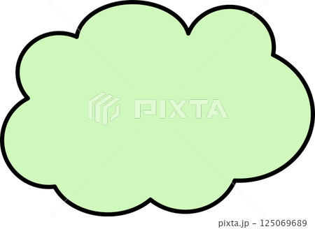 緑色のシンプルな丸いふきだし 125069689