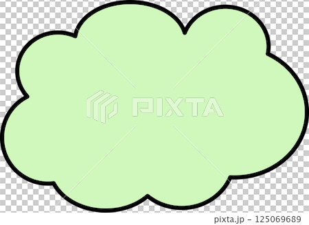 緑色のシンプルな丸いふきだし 125069689