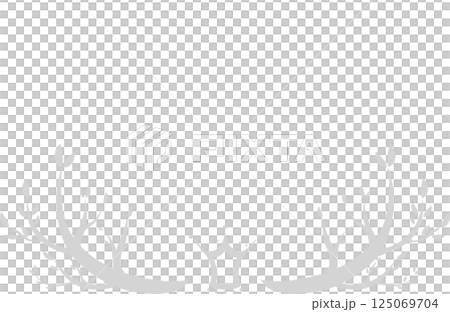 灰色簡單樹和冠框架 125069704