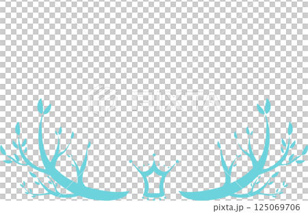 簡單的深藍色樹和冠框架 125069706