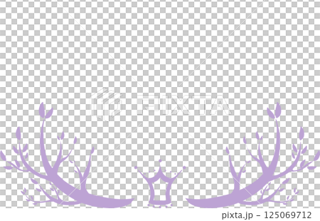 Light purple simple tree and crown frame 125069712