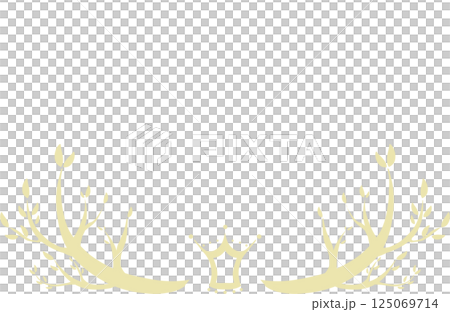 Light yellow simple tree and crown frame 125069714