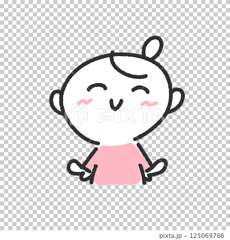 A woman smiling gently, warm and comforting 125069786