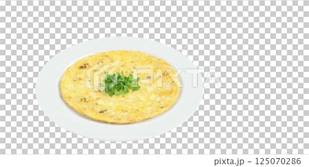 Tortilla Espanola - A classic Spanish omelette made with eggs, potatoes, and onions, all cooked together to create a thick, Tortilla Espanola - A classic Spanish omelette made with eggs, potatoes, and onions, all cooked together to create a thick, 125070286