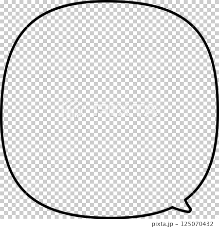 可愛的圓角方形手寫風格語音泡泡 125070432