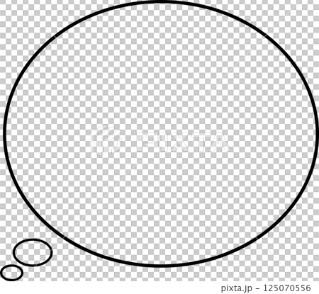 A simple, distorted, hand-drawn style speech bubble A simple, distorted, hand-drawn style speech bubble 125070556