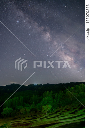 千葉県大山千枚田と天の川 千葉県大山千枚田と天の川 125070828