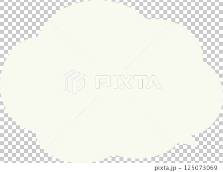 A simple round cloud-shaped speech bubble 125073069