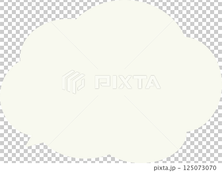 一個簡單的圓形雲形對話泡泡 125073070