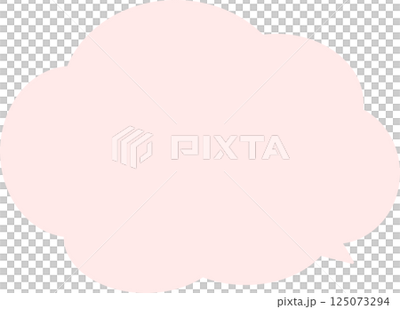 A simple fluffy pink speech bubble A simple fluffy pink speech bubble 125073294