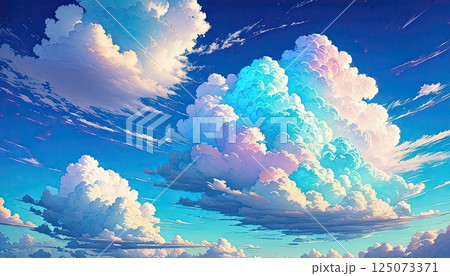 《AI画像》入道雲と青い空 125073371