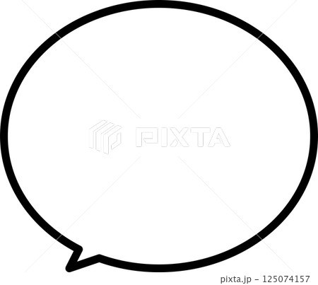 シンプルな丸いふきだし 125074157