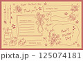 手書き風の母の日の素材セット 125074181
