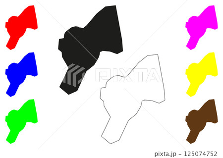 Juticalpa city (Republic of Honduras, Olancho Department) map vector illustration, scribble sketch Juticalpa map 125074752