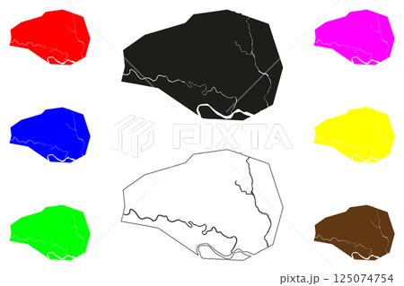 Olanchito city (Republic of Honduras, Yoro Department) map vector illustration, scribble sketch Olanchito map 125074754