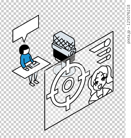 ゲーム配信のイラスト 125076218